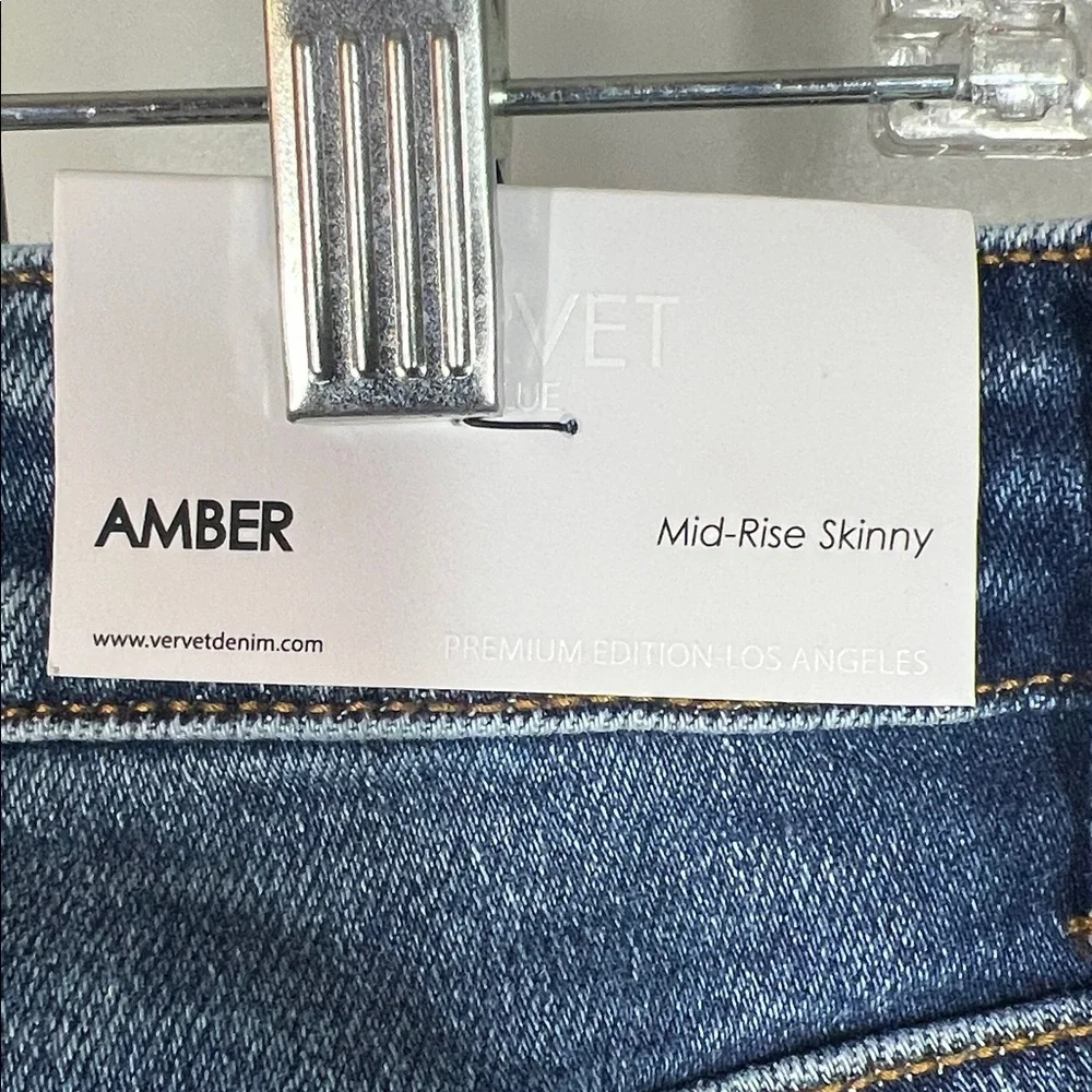 Skinny High-Rise Button-Fly Jeans - Dark Blue - Picture 7 of 8